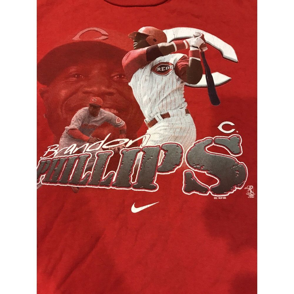 Nike Cincinnati Reds Brandon Phillips #4 Player‎ T-Shirt Size Youth L